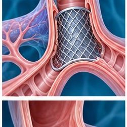 Medical illustration of Tracheobronchial stenting