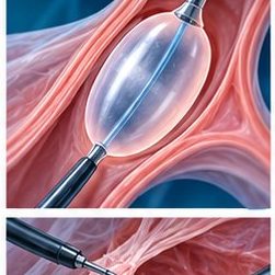 Medical illustration of Tracheobronchial dilation for benign airway stenosis