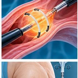 Medical illustration of Bronchial thermoplasty for refractory asthma